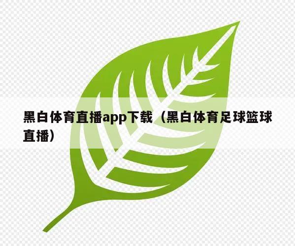 黑白体育直播app下载（黑白体育足球篮球直播）