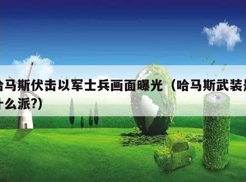 哈马斯伏击以军士兵画面曝光（哈马斯武装是什么派?）