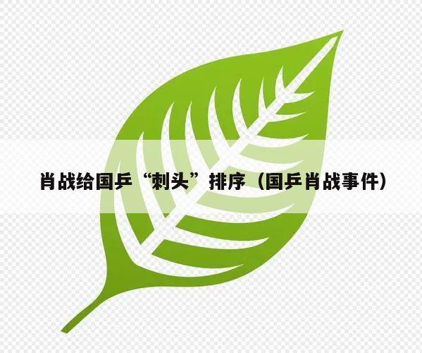 肖战给国乒“刺头”排序（国乒肖战事件）